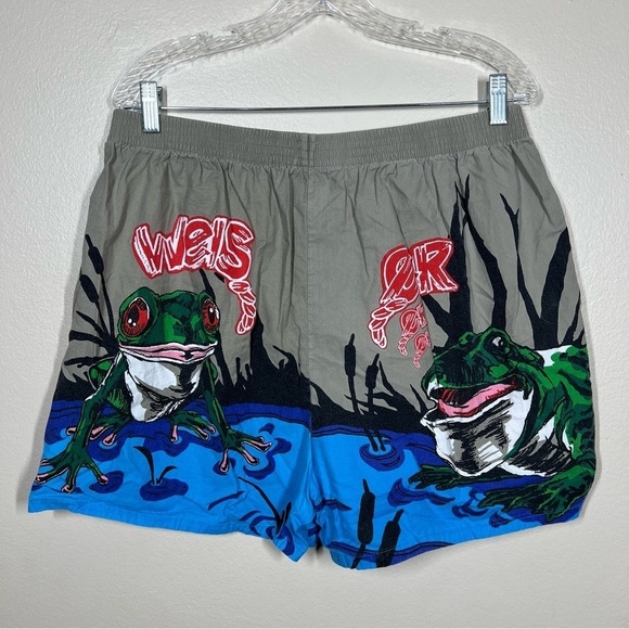 Vintage 90s Budweiser Frog Boxer Shorts Mens Size XL Rare All Over Print Cotton - Picture 7 of 7